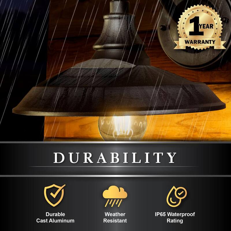 Aplique automático de bronce oscuro para exterior con energía solar y batería - SBL738