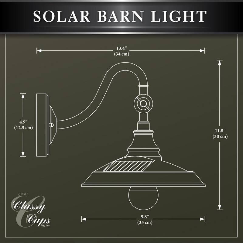 Aplique automático de bronce oscuro para exterior con energía solar y batería - SBL738