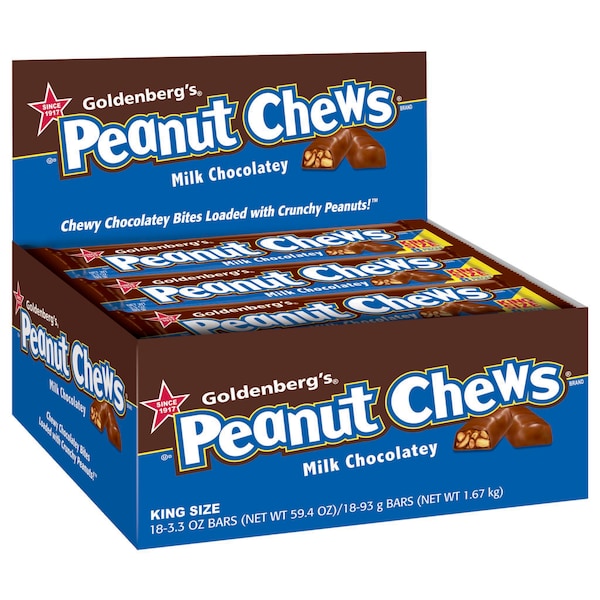 Golosina de cacahuate Peanut Chews 3.3 oz. Chocolate con leche, PK144 - 7097097009