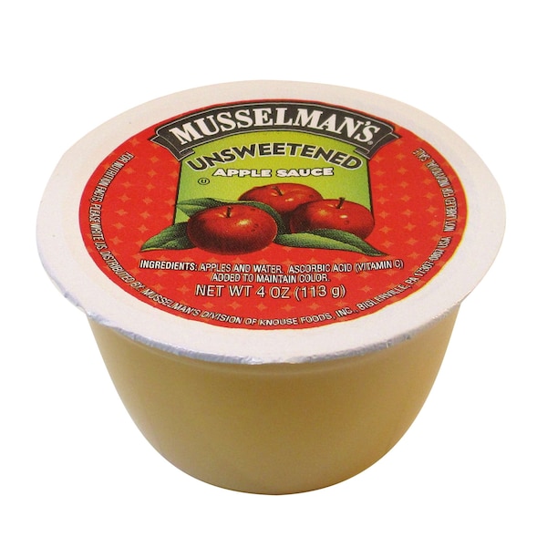 Musselman's Puré de Manzana Sin Azúcar en tazones de 4 oz, paquete de 12 - FCASN0300MUS01
