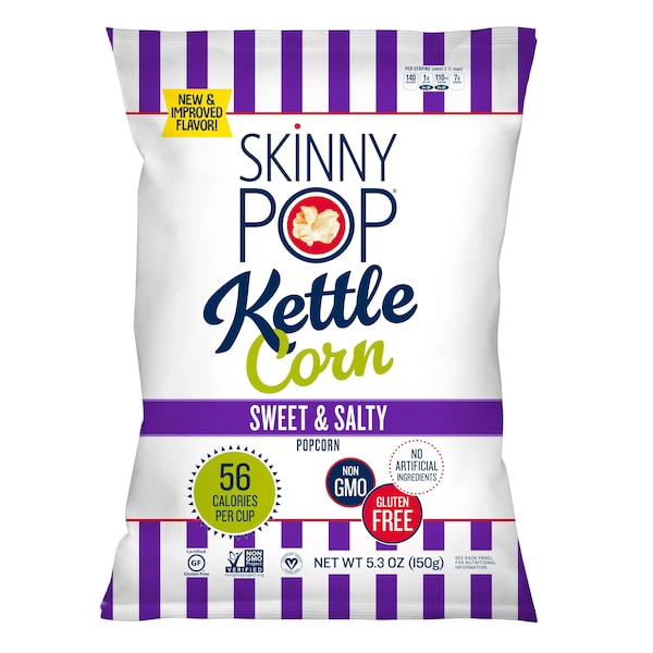 Skinnypop Skinnypop 5.3 oz. Maíz dulce y salado en olla, paquete de 12 - 6002240-SP