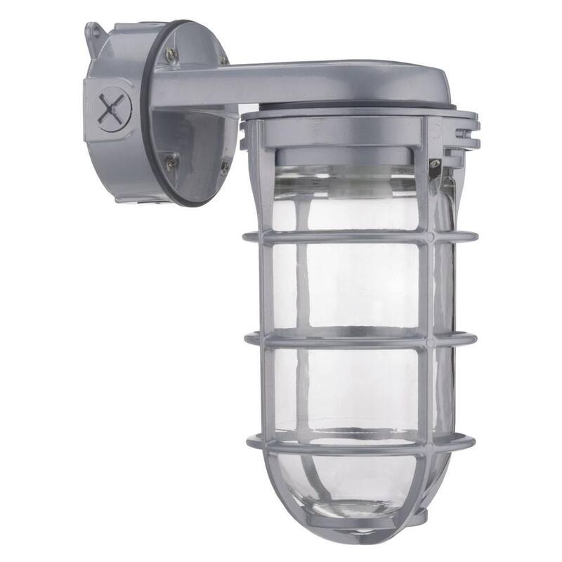 Luminaria de Pared Sencilla para Exterior con Vapor de Utilidad Incandescente de 150W de Lithonia Lighting - VW150I M12