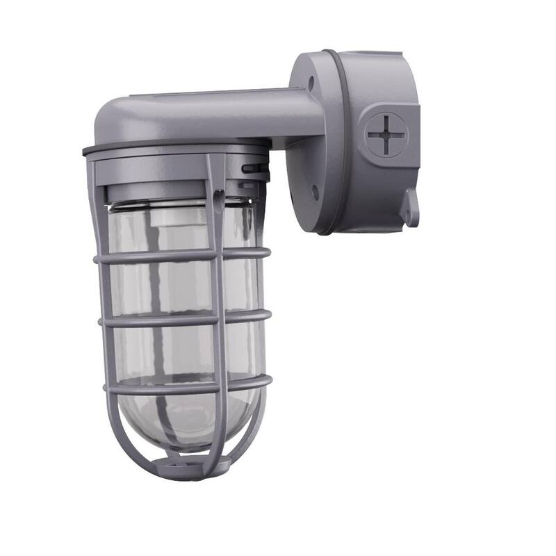 Luminaria de Pared Sencilla para Exterior con Vapor de Utilidad Incandescente de 150W de Lithonia Lighting - VW150I M12