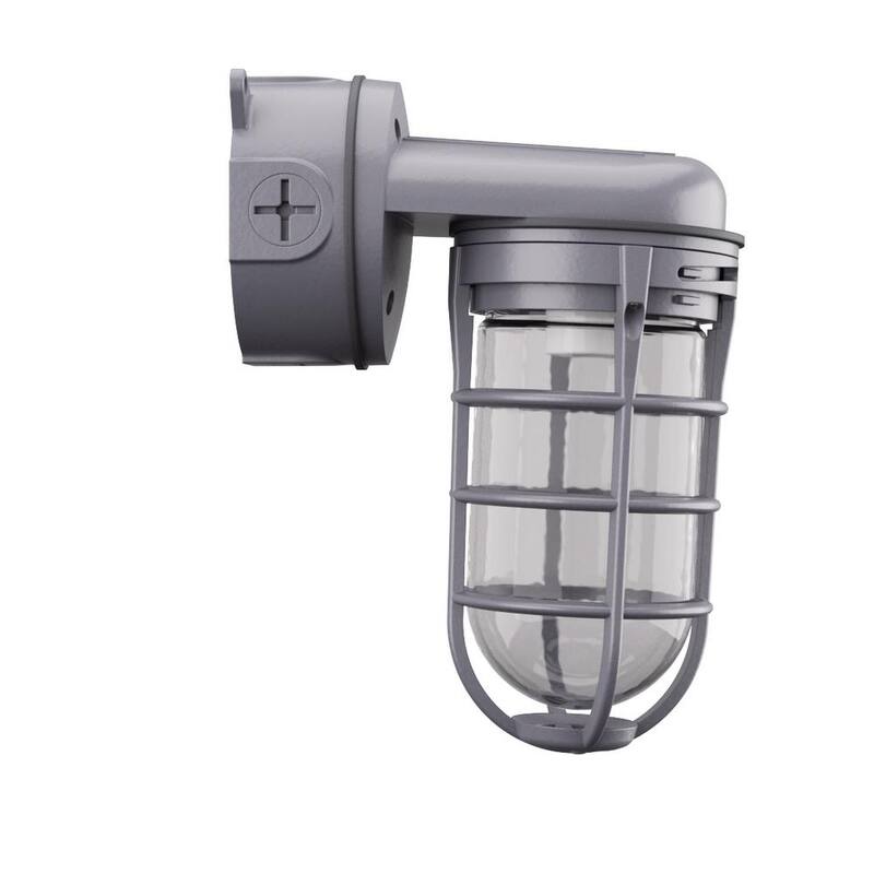 Luminaria de Pared Sencilla para Exterior con Vapor de Utilidad Incandescente de 150W de Lithonia Lighting - VW150I M12