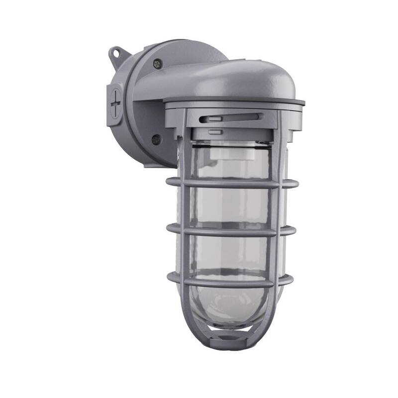Luminaria de Pared Sencilla para Exterior con Vapor de Utilidad Incandescente de 150W de Lithonia Lighting - VW150I M12