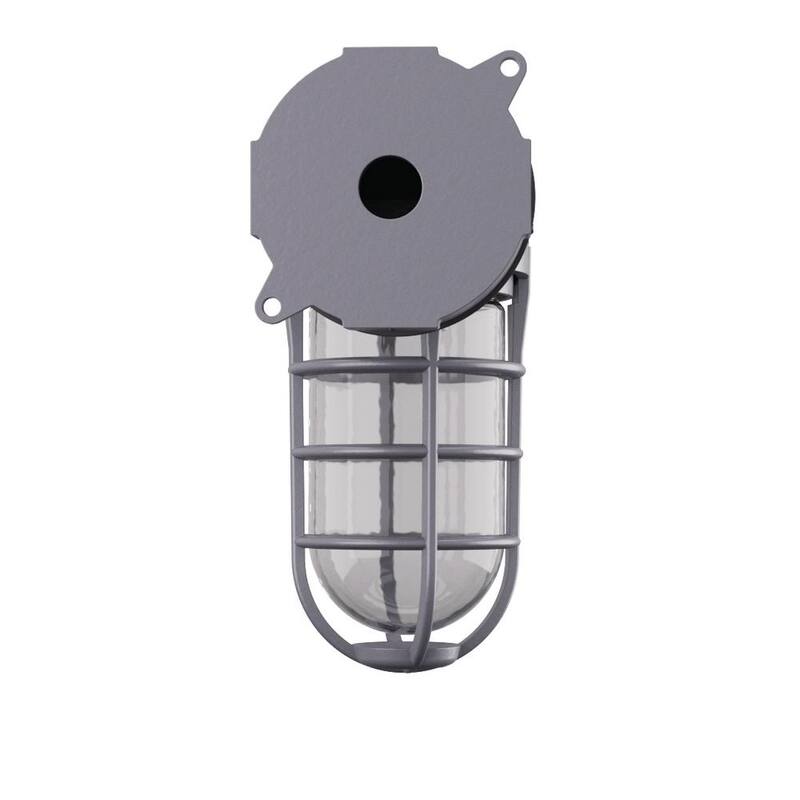 Luminaria de Pared Sencilla para Exterior con Vapor de Utilidad Incandescente de 150W de Lithonia Lighting - VW150I M12
