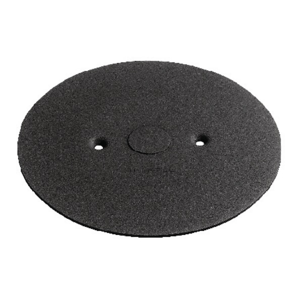 Hubbell Wiring Device-Kellems Electrical Box Cover, Round, Aluminum, Furniture Feed Cover - FRF1BK