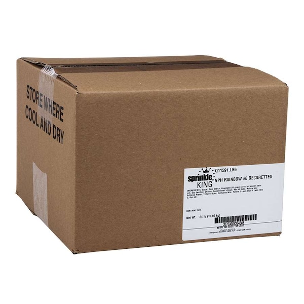 Kerry Decorettes Rainbow No Parcialmente Hidrogenado Libre de BPA 6 libras, paquete de 4 - Q11591.LB6