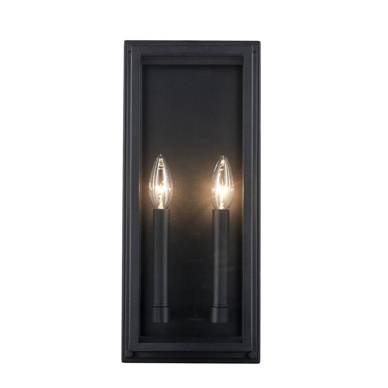 Hampton Bay Bradford 18 in. 2-Light Black Outdoor Wall Light Fixture with Clear Glass - BAL-762

Luminaria de pared exterior Hampton Bay Bradford de 18 pulgadas con 2 luces en color negro y vidrio transparente - BAL-762