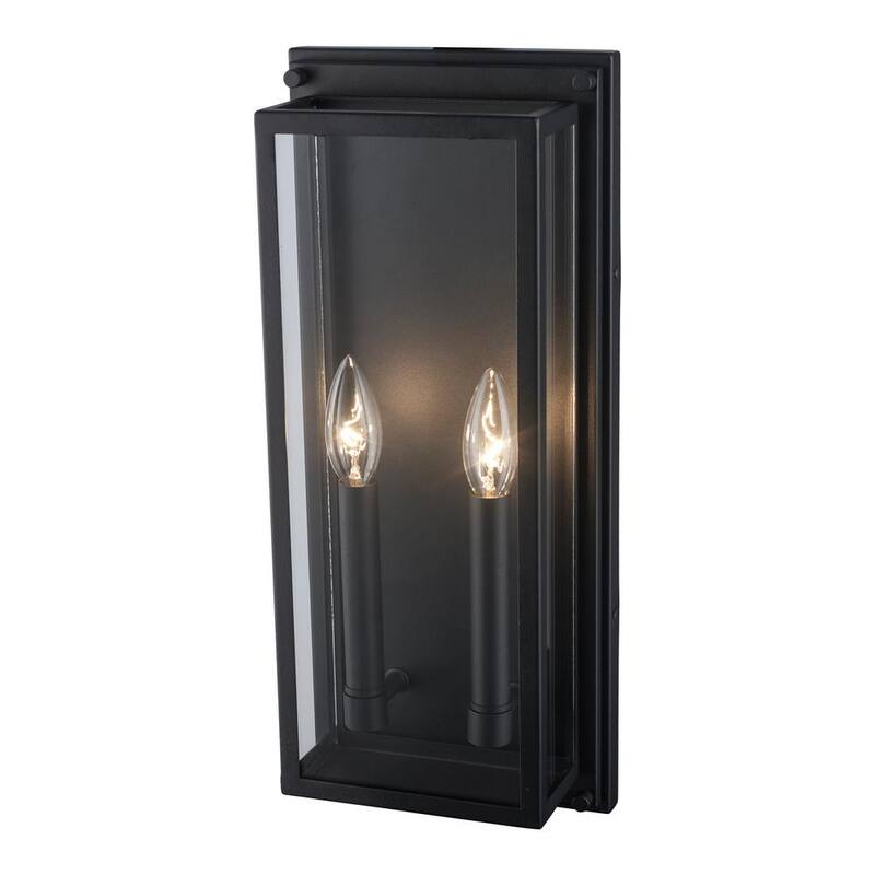 Hampton Bay Bradford 18 in. 2-Light Black Outdoor Wall Light Fixture with Clear Glass - BAL-762

Luminaria de pared exterior Hampton Bay Bradford de 18 pulgadas con 2 luces en color negro y vidrio transparente - BAL-762