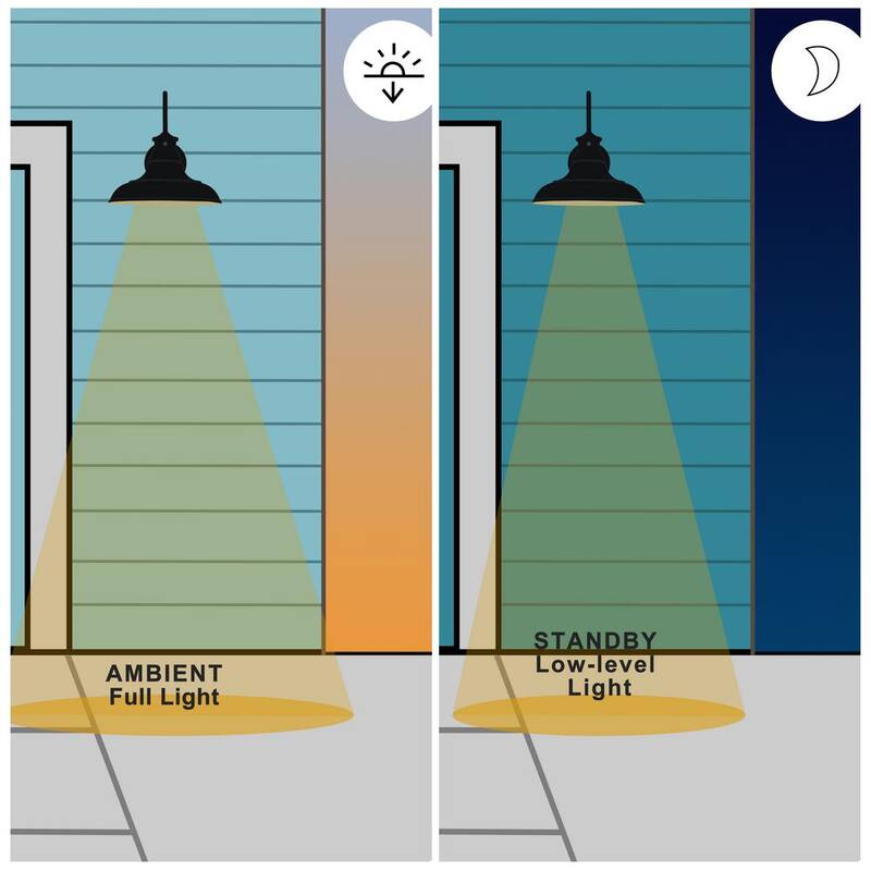 Luz de Granero Exterior LED C Cattleya 1-Light en Negro Mate con Sensor de Atardecer a Amanecer (Paquete de 2) - HCA2433-2W