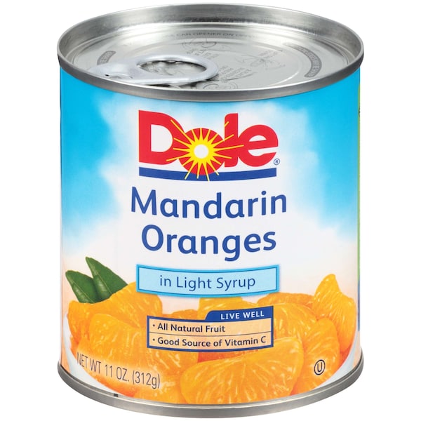 Mandarina en almíbar ligero Dole en lata de 11 oz, paquete de 12 - 14205