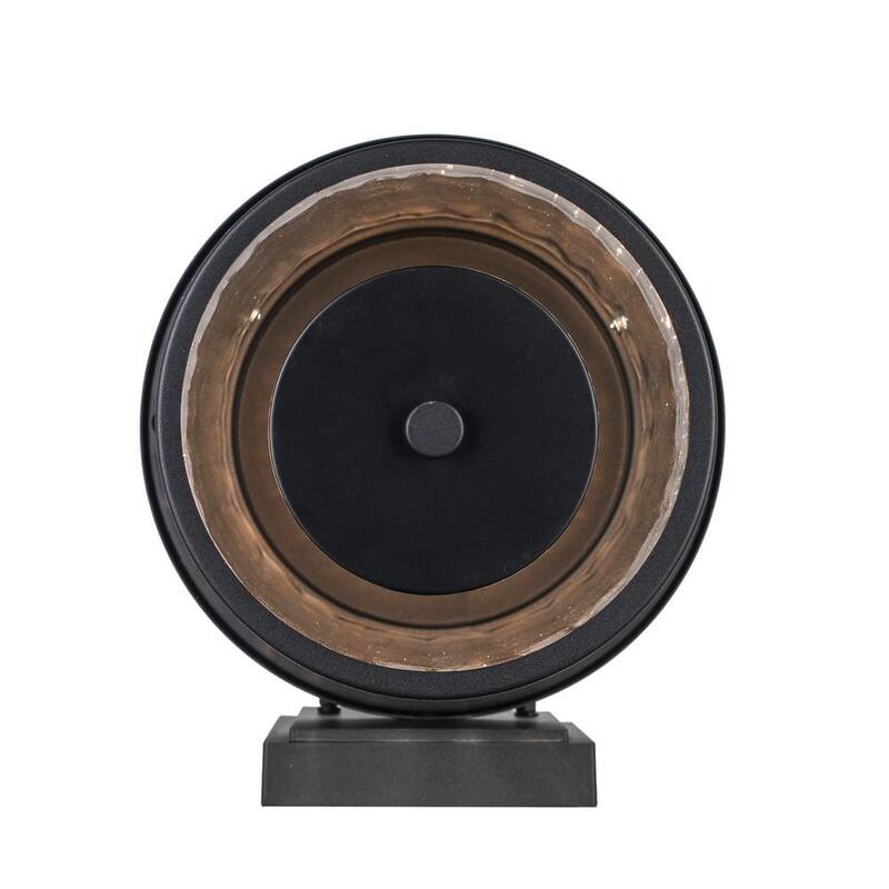 Lámpara de pared exterior negra Hampton Bay Northwood de 16.5 pulgadas con 3 luces y cristal transparente - 51411 BK