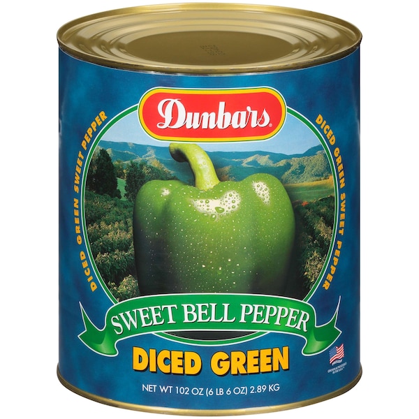 Pimientos verdes en cubos Dunbar, paquete de 6 - 02034603060001