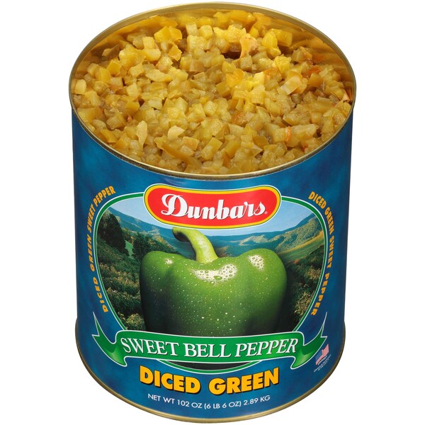 Pimientos verdes en cubos Dunbar, paquete de 6 - 02034603060001