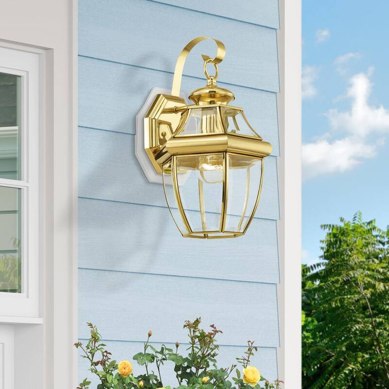 AVIANCE LIGHTING Aplique de Pared para Exteriores Aston de 1 Luz en Latón Pulido - HD00599