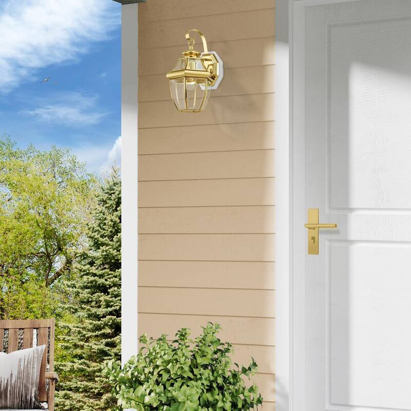 AVIANCE LIGHTING Aplique de Pared para Exteriores Aston de 1 Luz en Latón Pulido - HD00599