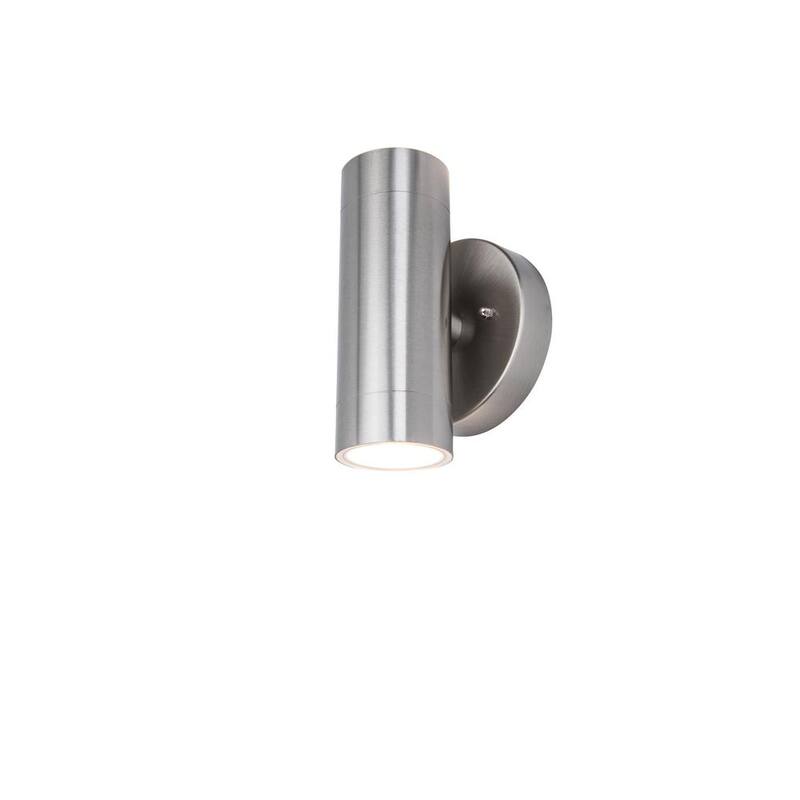 LUTEC Lámpara de Pared de Exterior Integrada de Acero Inoxidable Cepillado con 2 Luces LED - 5510808001
