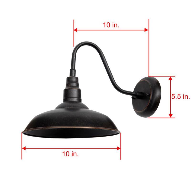 Lámpara de pared para exterior Unbranded Lora 1-Light en color bronce aceitado - EL0523ORB