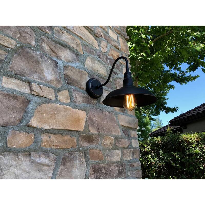 Lámpara de pared para exterior Unbranded Lora 1-Light en color bronce aceitado - EL0523ORB