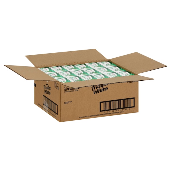 Trident Singles White Spearmint Gum 16 piezas, paquete de 162 - 67610