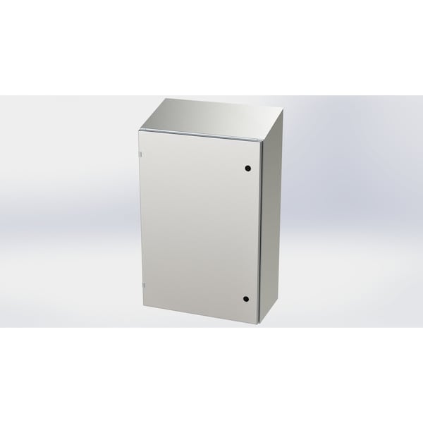 Saginaw Control & Engineering 304 Stainless Steel Electrical Enclosures, 36 in H, 12 in D, 24 in W, NEMA 3R, 4, 4X, 12, 13 - SCE-36EL2412SSST