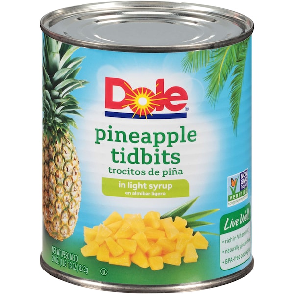 Dole Dole en Almíbar Ligero Mini Pizzas de Piña 29 oz. Lata, Paquete de 12 - 77507