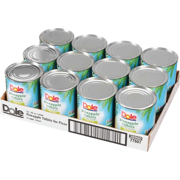 Dole Dole en Almíbar Ligero Mini Pizzas de Piña 29 oz. Lata, Paquete de 12 - 77507