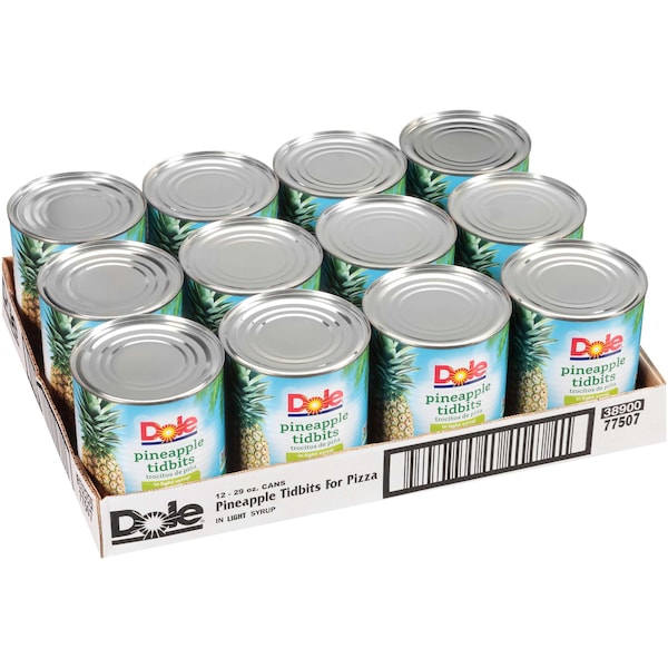 Dole Dole en Almíbar Ligero Mini Pizzas de Piña 29 oz. Lata, Paquete de 12 - 77507