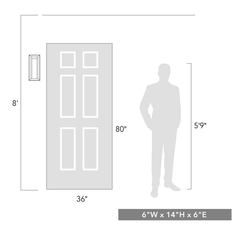 Luminario de pared para exteriores con LED en vidrio esmerilado negro natural y recubierto con UV - Golden Lighting Smyth - 2073-OWM NB-SD