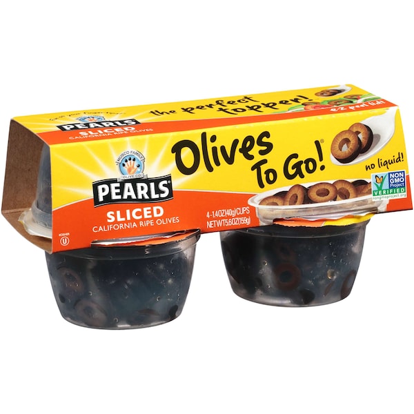 Perlas negras rebanadas en tazón de aceitunas negras 5.6 oz., paquete de 6 - 8041315