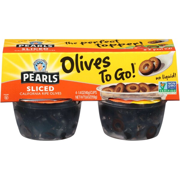 Perlas negras rebanadas en tazón de aceitunas negras 5.6 oz., paquete de 6 - 8041315