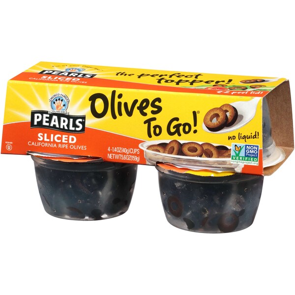 Perlas negras rebanadas en tazón de aceitunas negras 5.6 oz., paquete de 6 - 8041315
