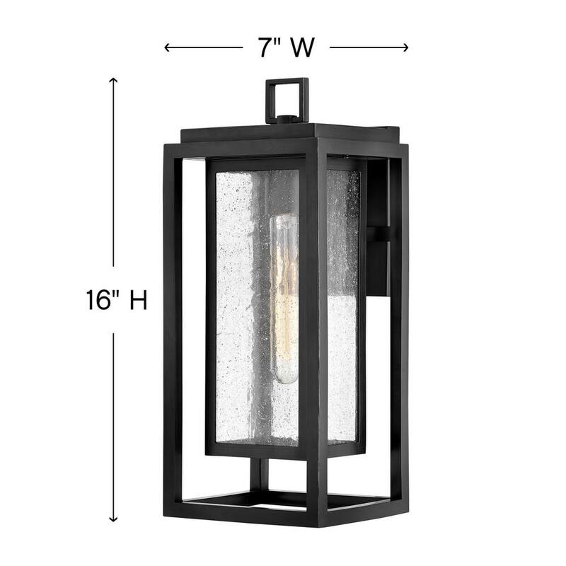 HINKLEY Linterna para Montaje en Pared Mediana para Exteriores, Color Negro - 1004BK