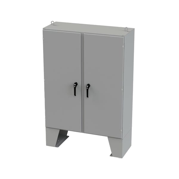 Saginaw Control & Engineering Carbon Steel Electrical Enclosures, 60 in H, 18 in D, 48 in W, NEMA 3R, 4, 12, 13, Hinged - SCE-60EL4818LPPL