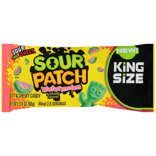 Caramelo suave de sandía sin grasa Sour Patch, bolsas de 3.4 oz, paquete de 144 - 203
