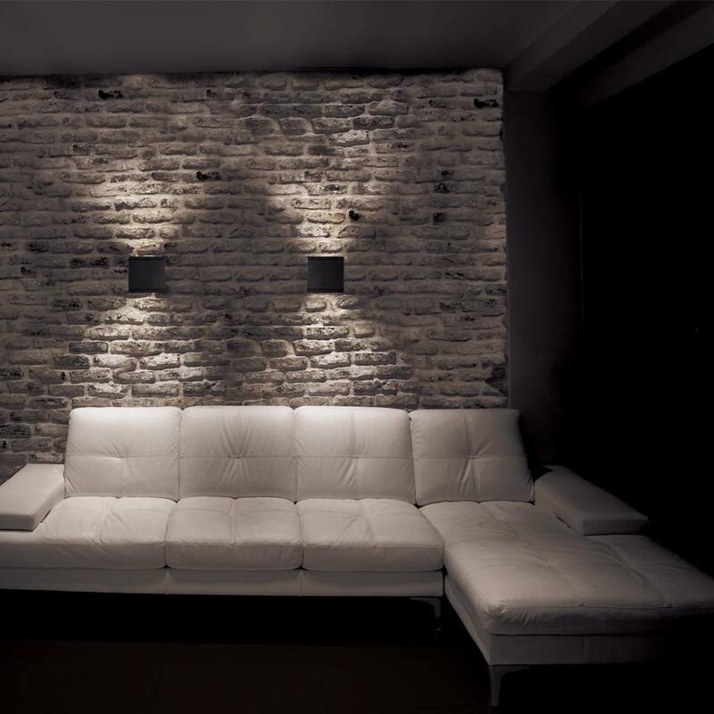 Iluminación WAC Rubix de 2 luces en blanco, luz de cilindro de pared LED ENERGY STAR para interiores o exteriores - WS-W2505-WT