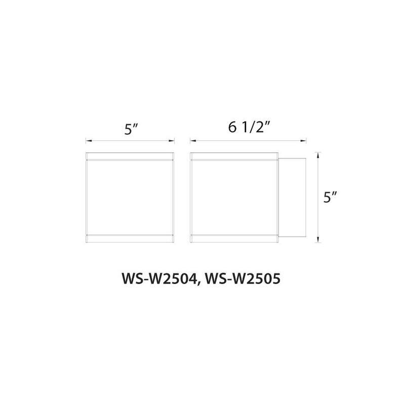 Iluminación WAC Rubix de 2 luces en blanco, luz de cilindro de pared LED ENERGY STAR para interiores o exteriores - WS-W2505-WT