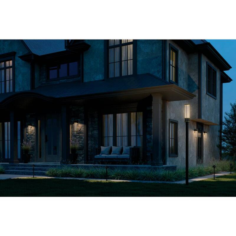 KICHLER Camillo 12 in. 1-Light Textured Black and Brass Modern Outdoor Hardwired Wall Lantern Sconce with Integrated LED - 59139BKT

KICHLER Camillo 12 pulgadas 1 Luz Linterna de Pared para Exterior con Cableado Duro en Texturizado Negro y Latón Moderna con LED Integrado - 59139BKT