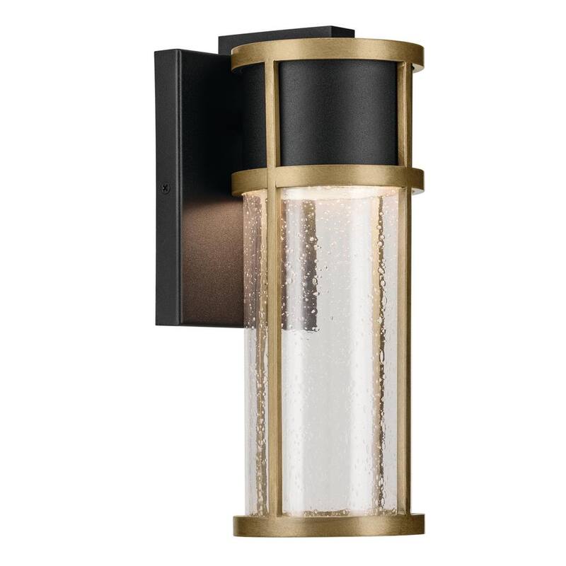 KICHLER Camillo 12 in. 1-Light Textured Black and Brass Modern Outdoor Hardwired Wall Lantern Sconce with Integrated LED - 59139BKT

KICHLER Camillo 12 pulgadas 1 Luz Linterna de Pared para Exterior con Cableado Duro en Texturizado Negro y Latón Moderna con LED Integrado - 59139BKT