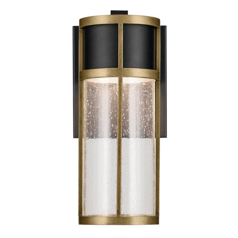 KICHLER Camillo 12 in. 1-Light Textured Black and Brass Modern Outdoor Hardwired Wall Lantern Sconce with Integrated LED - 59139BKT

KICHLER Camillo 12 pulgadas 1 Luz Linterna de Pared para Exterior con Cableado Duro en Texturizado Negro y Latón Moderna con LED Integrado - 59139BKT