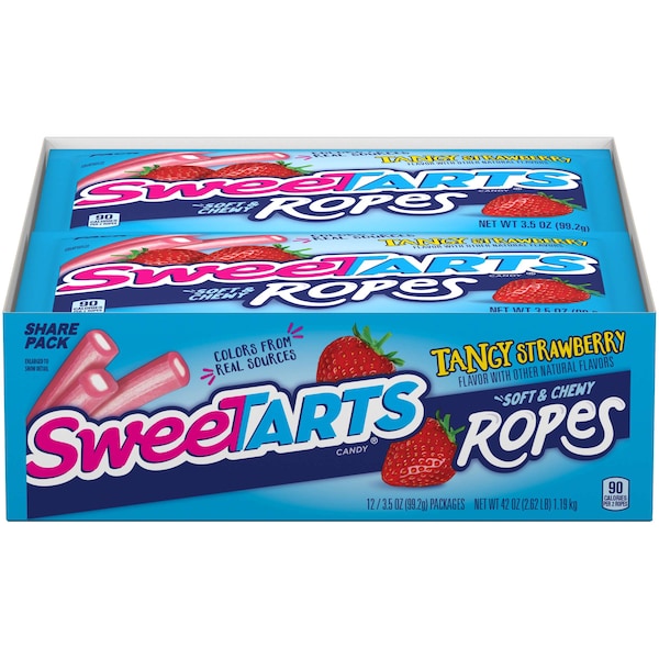 Dulces Sweetart Cuerda de Fresa Estados Unidos 3.5 oz., PK48 - 00079200952877U