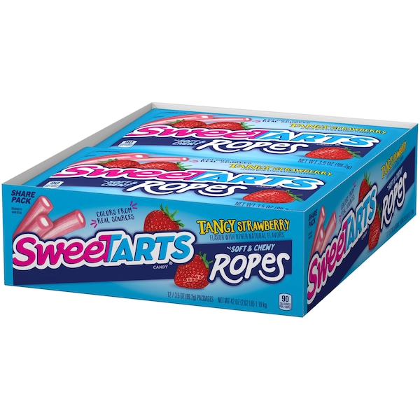 Dulces Sweetart Cuerda de Fresa Estados Unidos 3.5 oz., PK48 - 00079200952877U