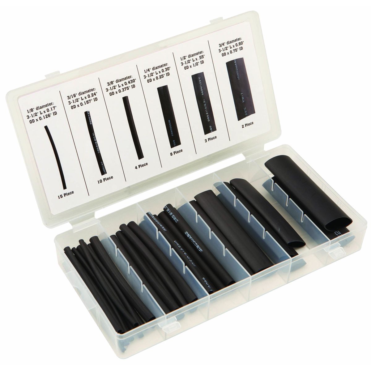 Variedad de Tubos Termocontraíbles para Marines en Estuche, 42 Piezas - 67598