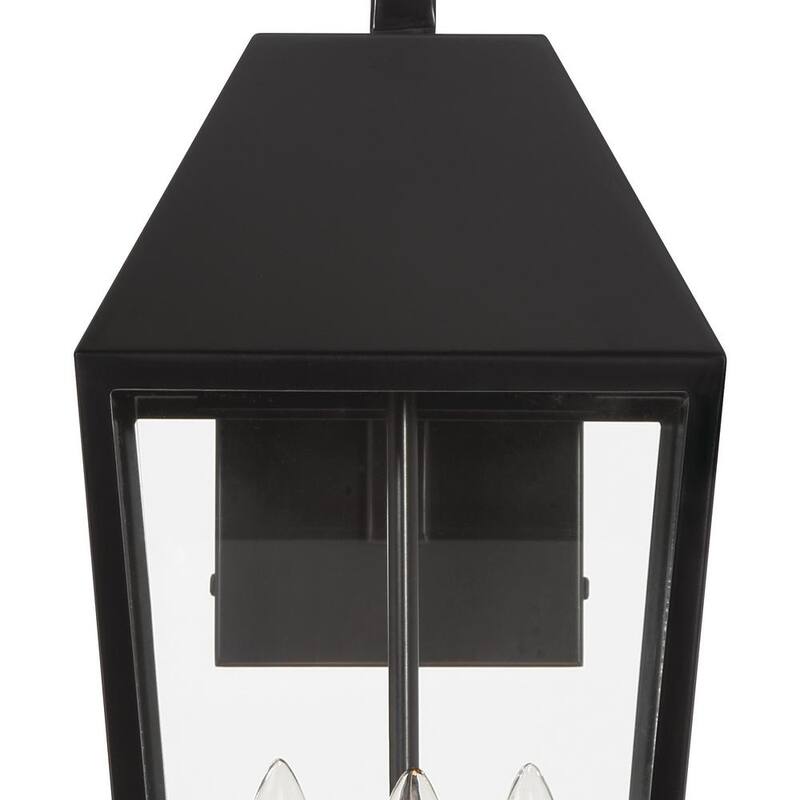 Lámpara de pared de exterior negra EasyLite de 24.25 pulgadas con cableado duro y sin bombillas incluidas - 46131-HBT
