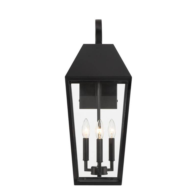 Lámpara de pared de exterior negra EasyLite de 24.25 pulgadas con cableado duro y sin bombillas incluidas - 46131-HBT