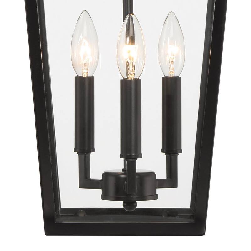 Lámpara de pared de exterior negra EasyLite de 24.25 pulgadas con cableado duro y sin bombillas incluidas - 46131-HBT