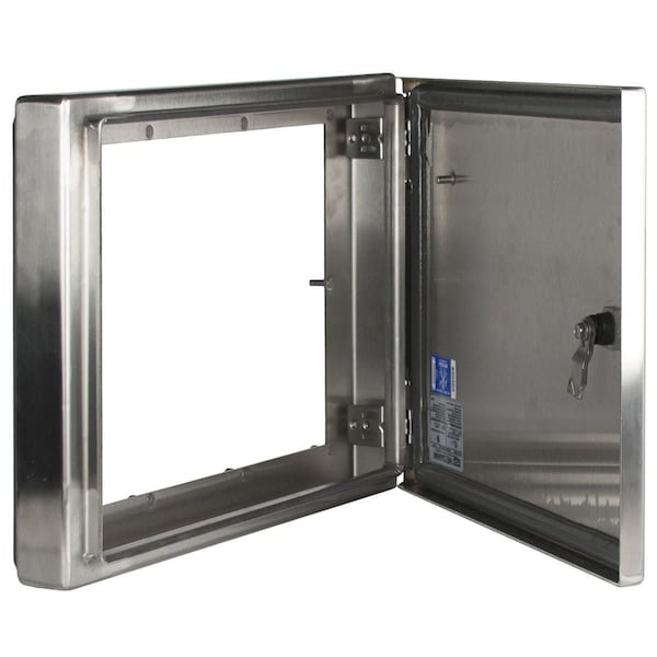 Wiegmann Blank Cover, 13 in. H x 16 in. W x 2 in. L, 304 Stainless Steel - WADW131602BCSS