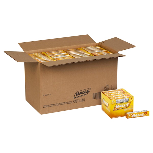 Gotas para la tos de palo de limón y miel de Halls Halls, 9 piezas, PK480 - 62477