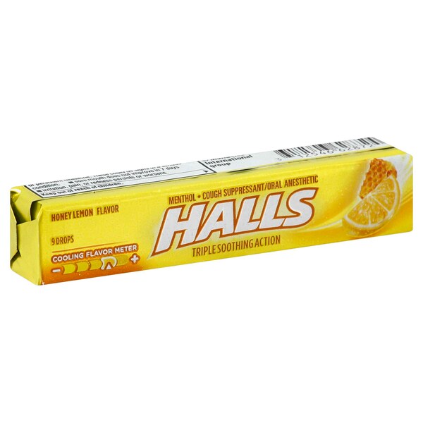 Gotas para la tos de palo de limón y miel de Halls Halls, 9 piezas, PK480 - 62477